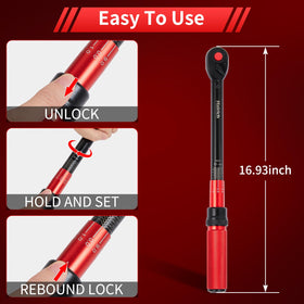 Hairich aluminum ergonomic handle provides comfortable grip