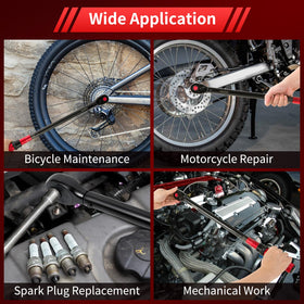 Hairich torque wrench compact design aids storage and portability.
