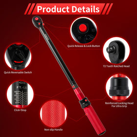 Hairich torque wrench dual-range dials enable easy unit conversion.