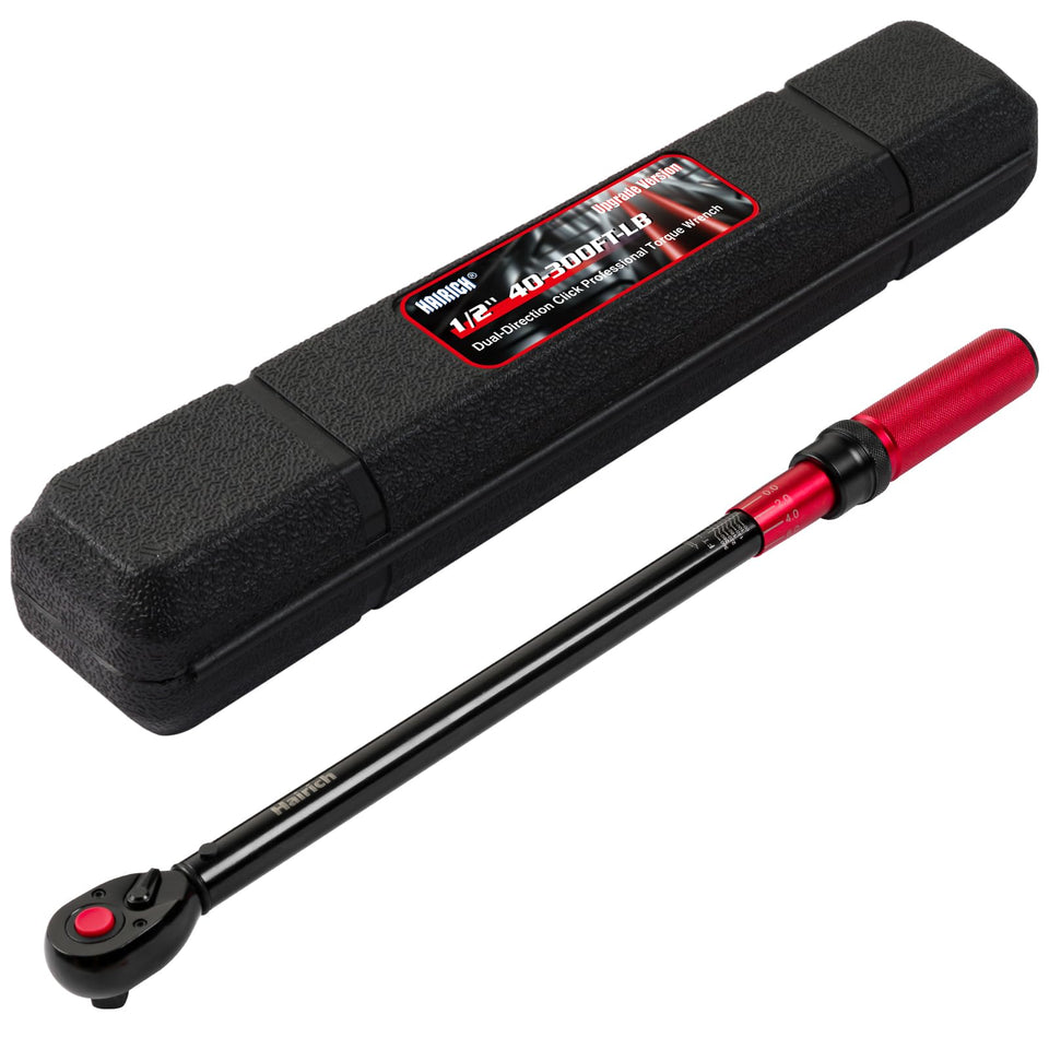 Hairich torque wrench with half-inch drive shown for precise torque control.
