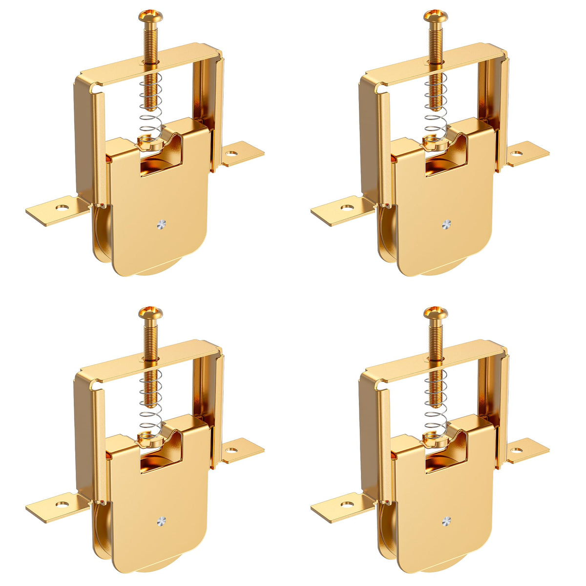 HAIRUNFU 4-pack all-metal sliding door rollers for top track, built for durability.