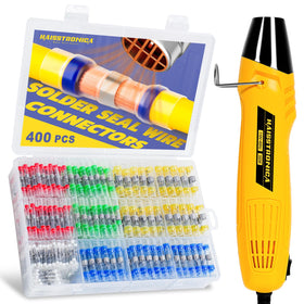 haisstronica 400pcs solder-seal connectors organized for quick wiring repairs