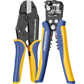 haisstronica automatic wire stripper close-up showing precise insulation removal.
