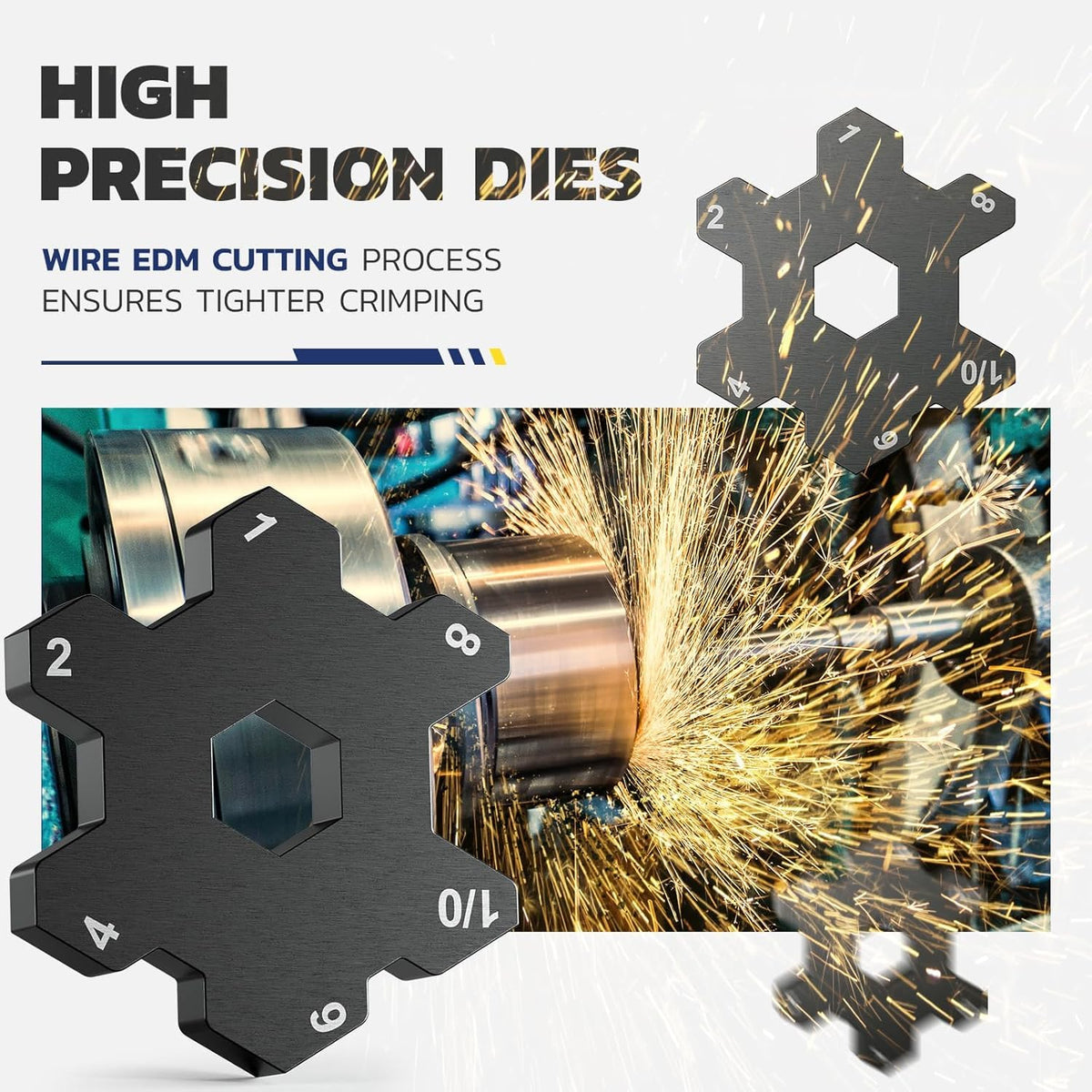 haisstronica hexagonal dies deliver uniform crimps on copper lugs