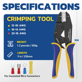 haisstronica tool featuring color-coded jaws for easy connector identification.