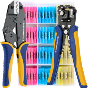 haisstronica crimping tool with heat shrink set for precise crimps and secure connections