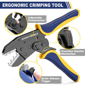 haisstronica crimping kit neatly stored in Oxford bag for portable use