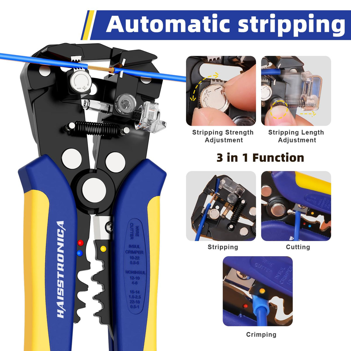 haisstronica flush cutter tip for precision trimming of circuit board pins.