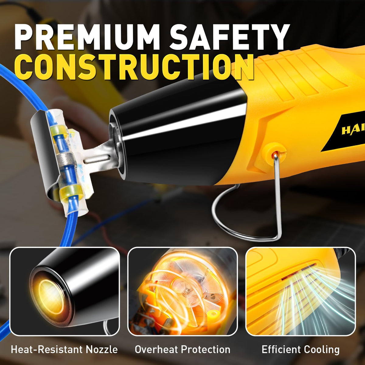 haisstronica 3-to-1 heat shrink tubing provides strong insulation