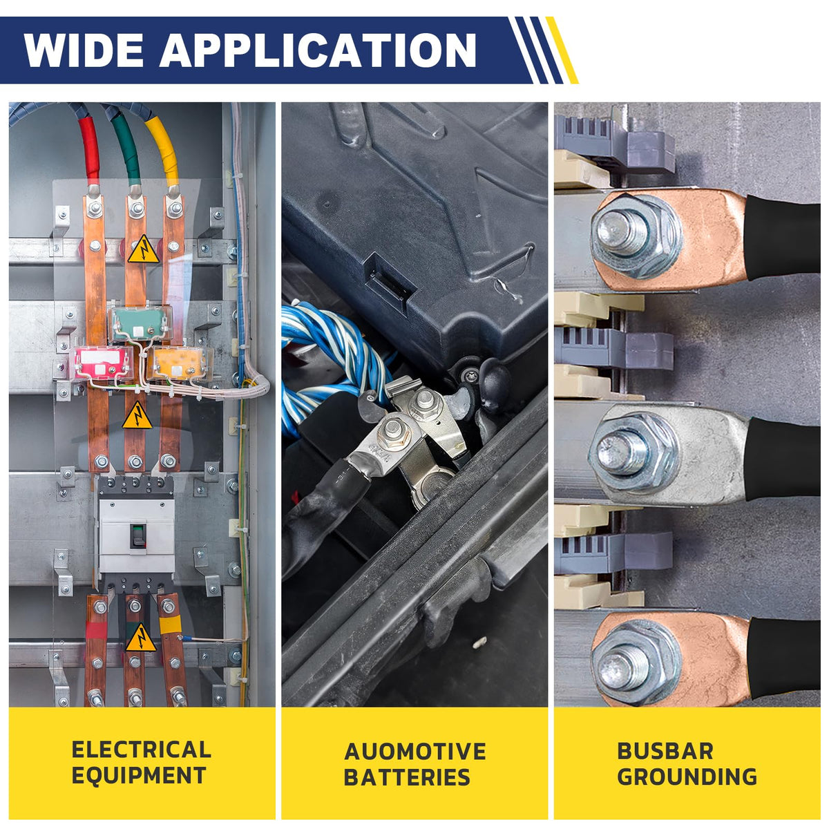 haisstronica heat-shrink wrapped terminals protect wires from moisture and corrosion.