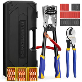 haisstronica heavy-duty crimping tool in hand for strong electrical crimps
