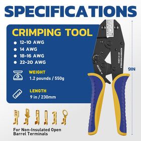 Haisstronica jaws close-up showing secure grip on open-barrel terminals