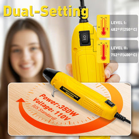 haisstronica mini heat gun with reflector nozzle for focused heat on shrink tubing