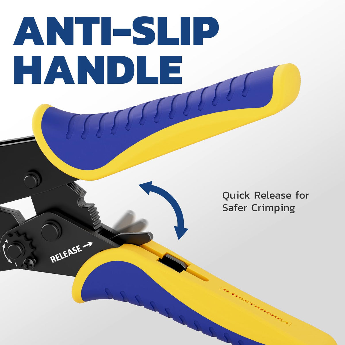 haisstronica quick-release lever allows effortless jaw opening