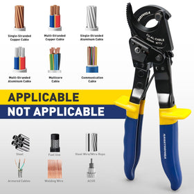 haisstronica ratchet cable cutters aluminum cutting clearly
