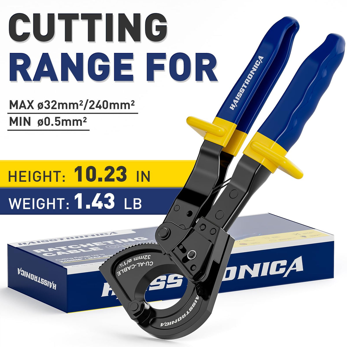 haisstronica ratchet cable cutters blades sharp tips for clean cuts