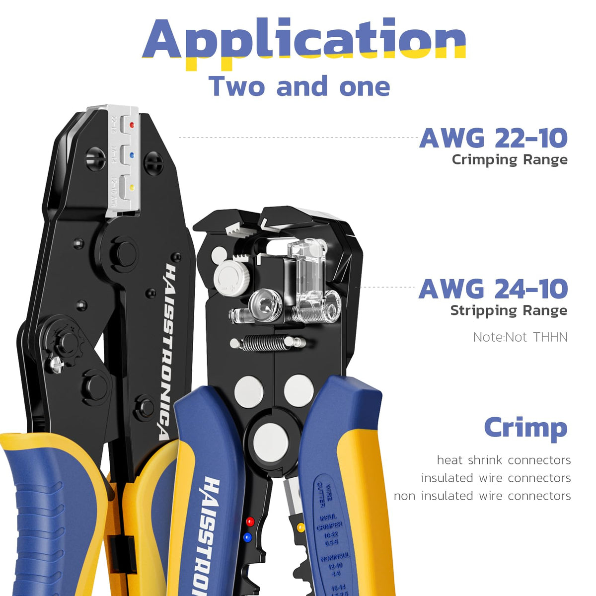 haisstronica ratchet crimping tool in use delivering secure, professional crimps.