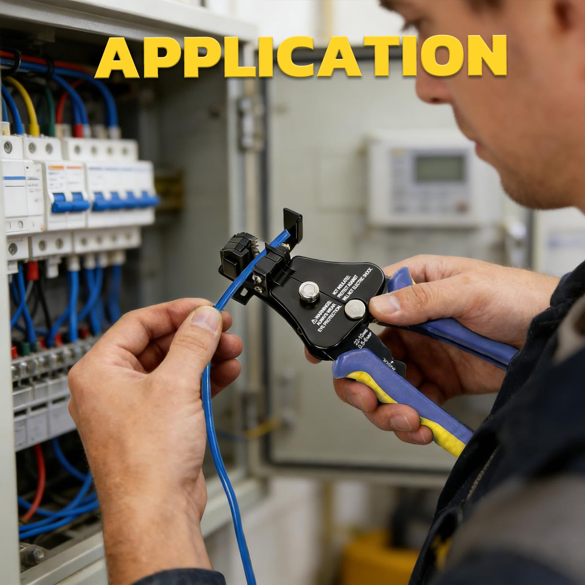 haisstronica wire stripper cutting copper and aluminum cables with ease