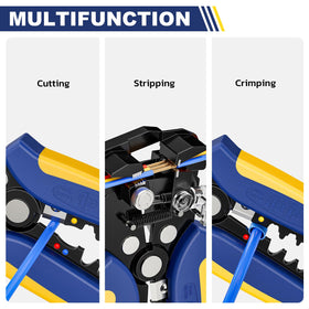 haisstronica wire-stripper kit self-adjusting action demonstrating precise stripping.