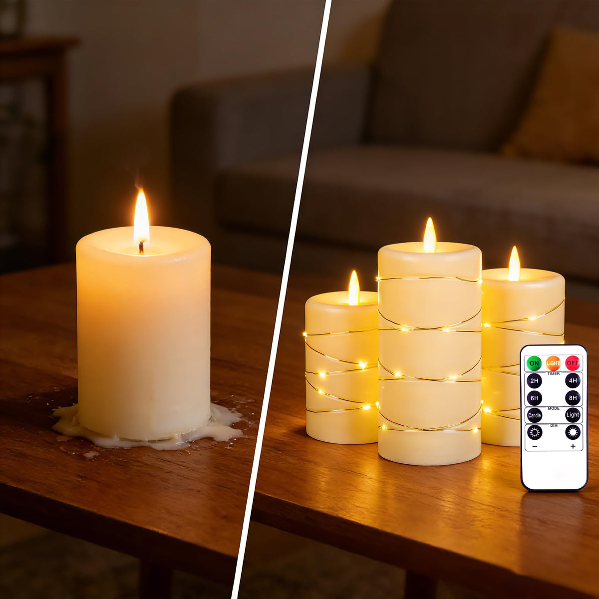 Haitanghua ivory candle 3in-5in height adds warm table centerpiece glow