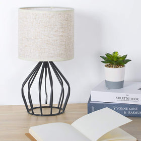 HAITRAL modern cage base lamp blends retro charm with contemporary flair.