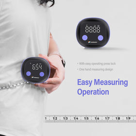 HAIZHIHUI Fitdays purple side view highlights retractable hook for self-measurement