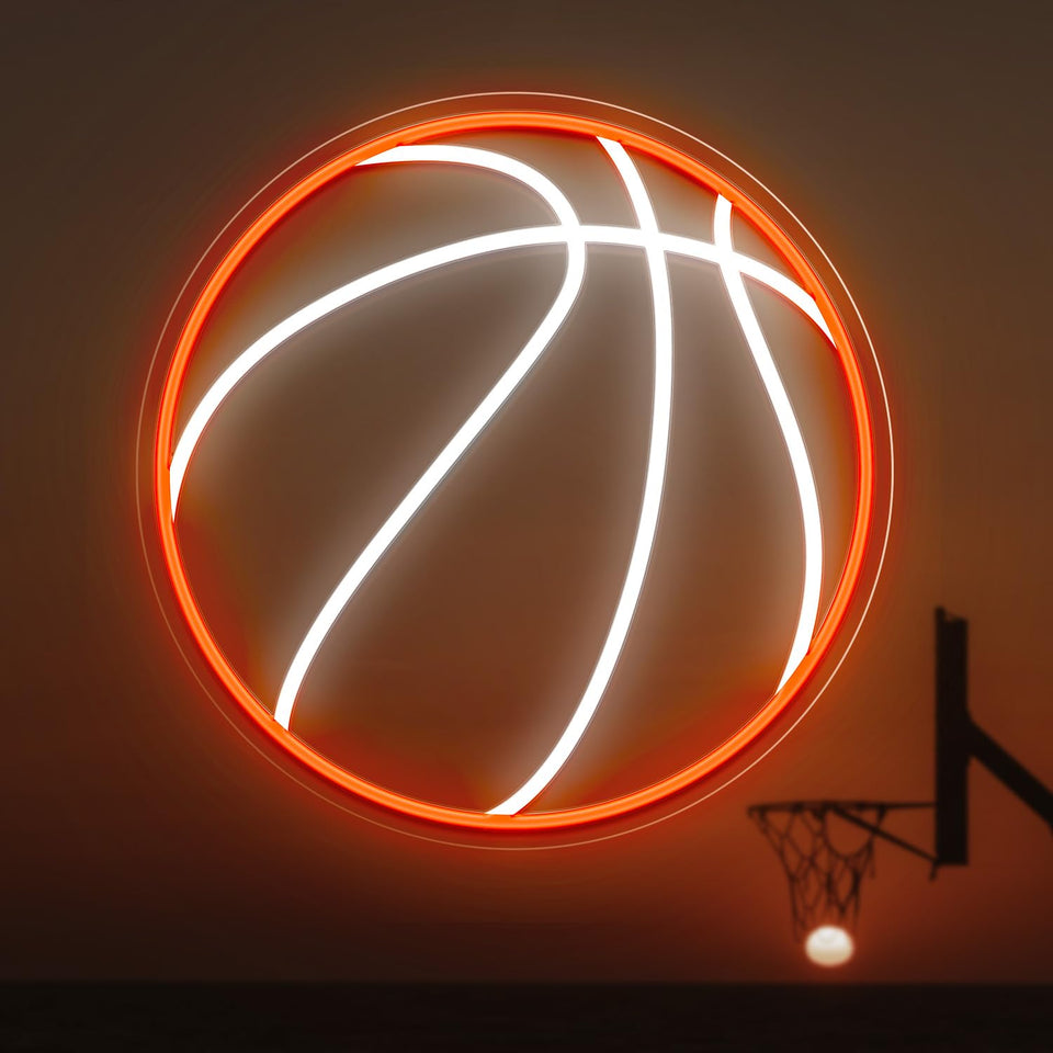 HAJAE basketball neon sign 12-6 inch bright wall decor for rooms