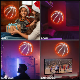 HAJAE gift-ready basketball neon sign for fans