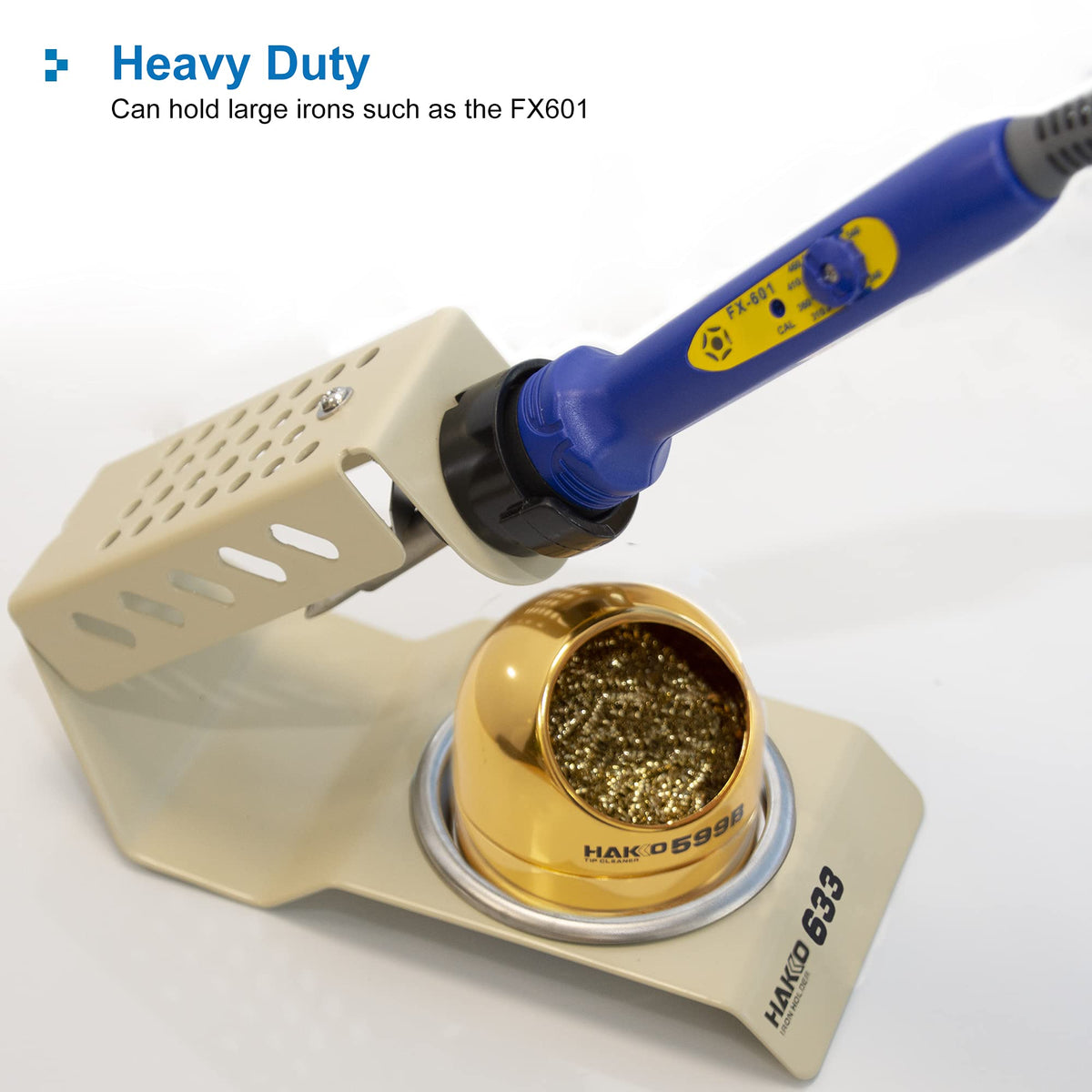 Hakko 633-01 non-skid base prevents slipping during precise soldering tasks.