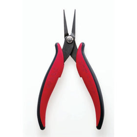 Hakko CHP-2007 flat-nose pliers close-up of serrated jaws for secure gripping and durability