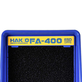 Hakko FA400-04 smoke absorber top view, showing dual-position capability for flexible use.