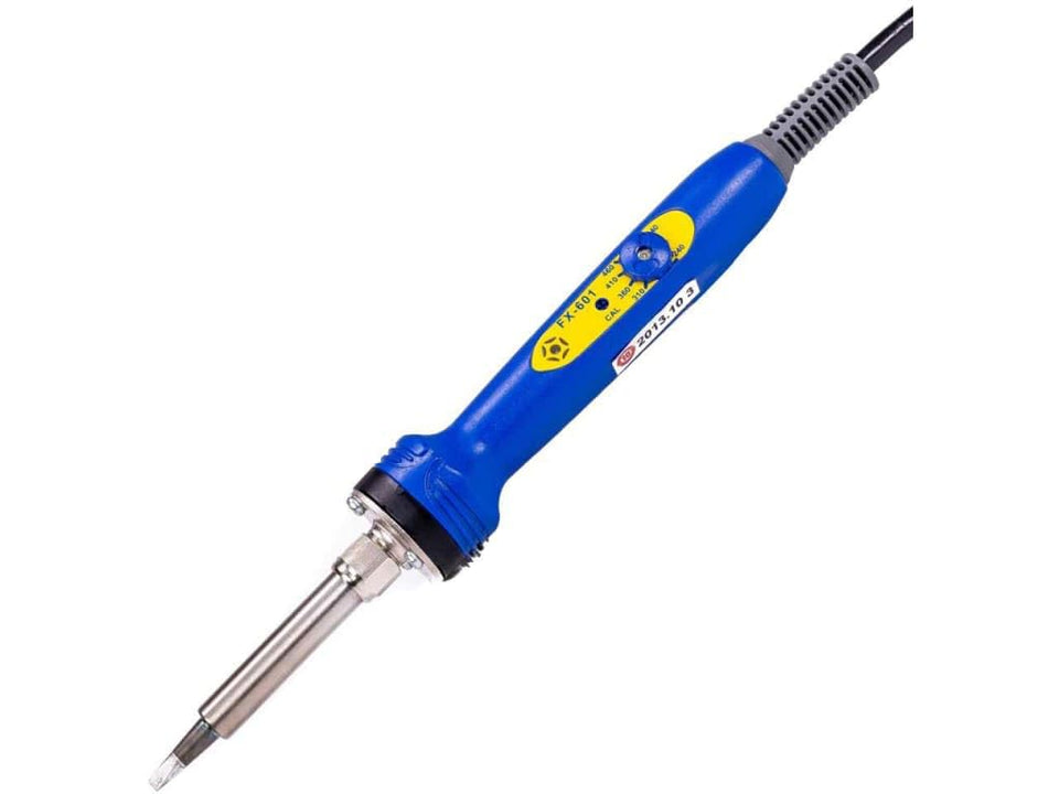 Hakko FX601-02 ergonomic handpiece enables long soldering sessions with reduced hand fatigue