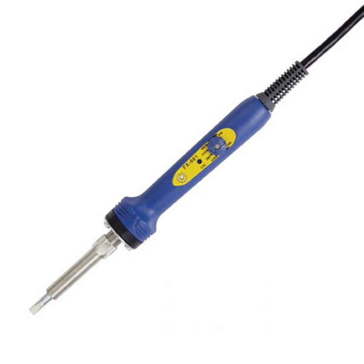 Hakko FX601 iron featuring ergonomic grip ideal for extended stained glass sessions.