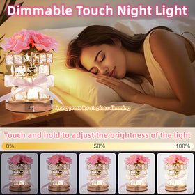 HAKSEIFA Rose Flower Lamp touch-control lets you switch colors with a tap.