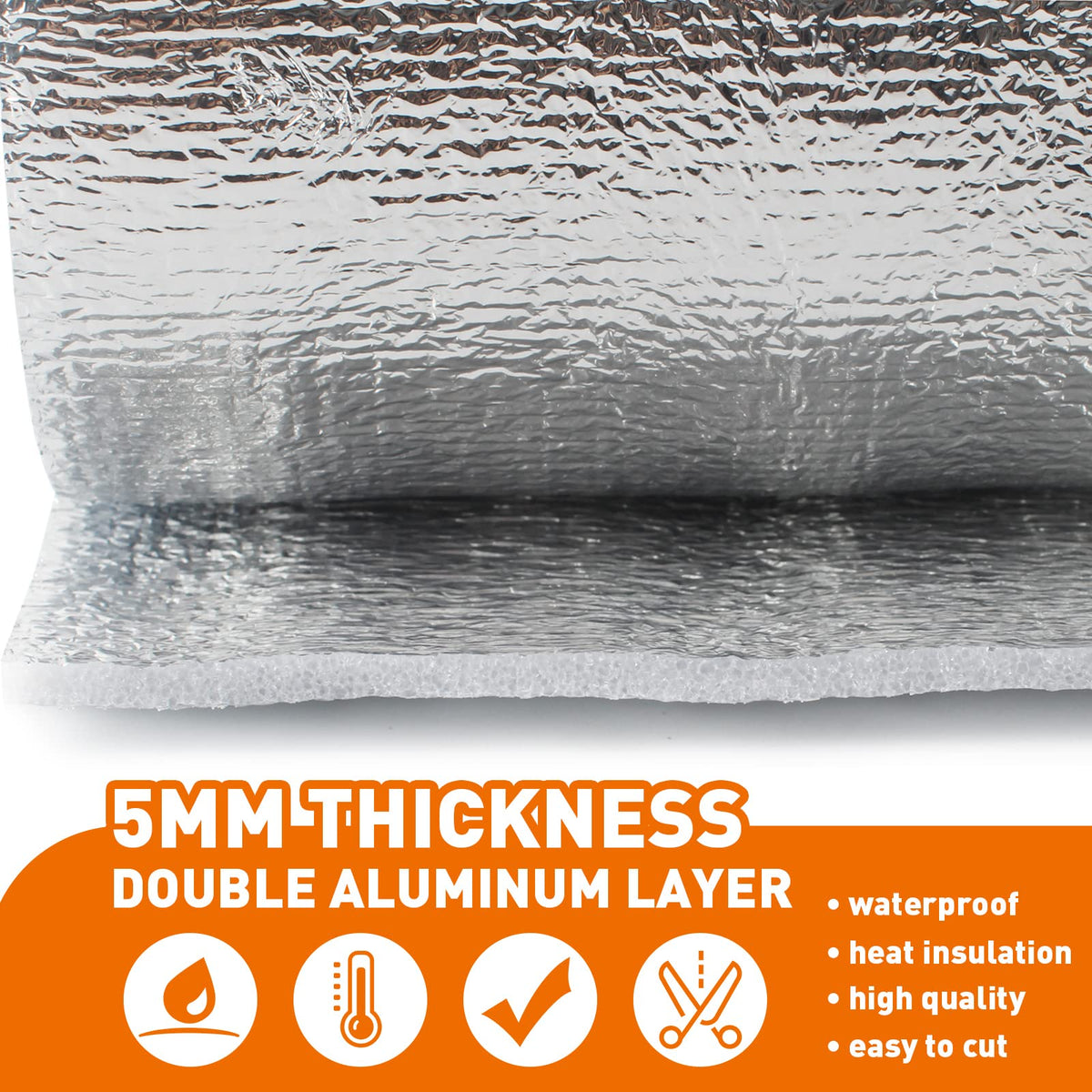 Halero radiant barrier closeup highlights multi-layer foil for high energy reflectivity