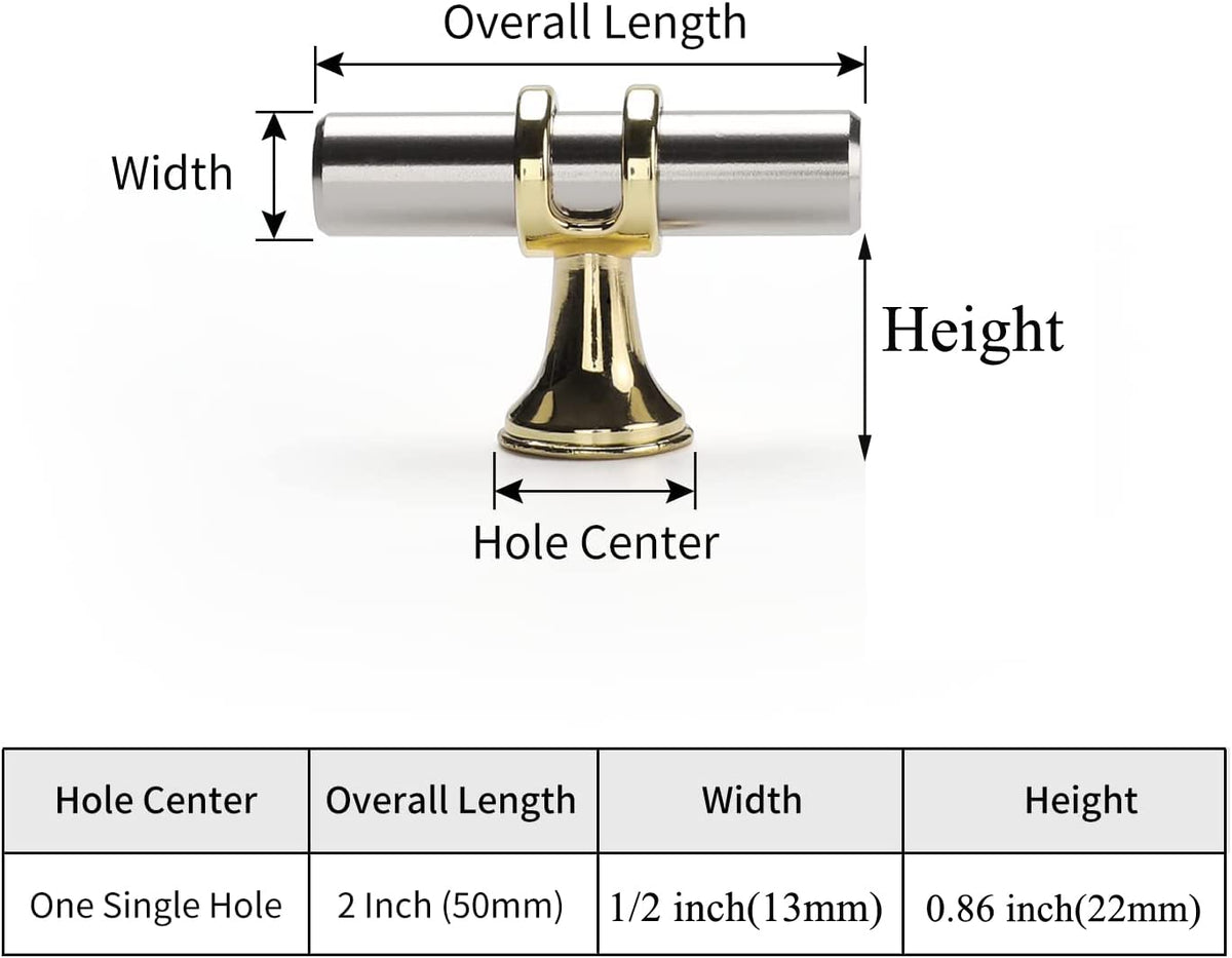 Haliwu T-bar single-hole pulls ready for quick cabinet upgrade