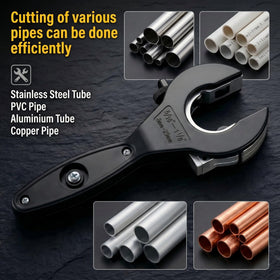 HalfofLife ratcheting pipe cutter ergonomic design reduces hand fatigue.