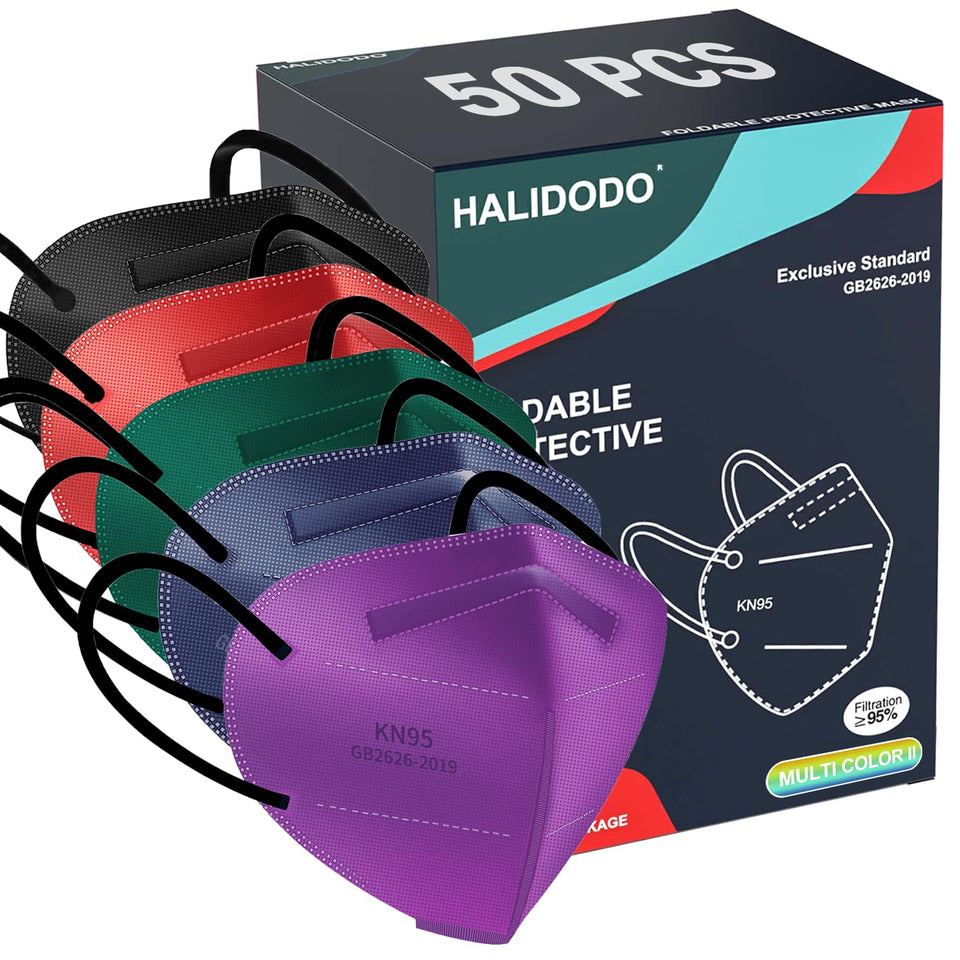 HALIDODO KN95 50-pack box for easy bulk ordering and sharing