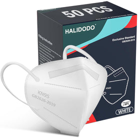 HALIDODO KN95 50-pack in white box for easy storage and distribution
