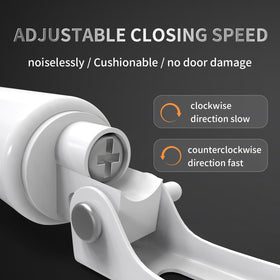 Haligily rust-resistant coating protects the closer against rain and moisture.