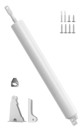 Haligily screen door closer close-up shows sturdy steel body for durability.
