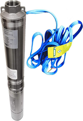 Hallmark MA0419X-12A deep well pump front view showing stainless steel housing for longevity.