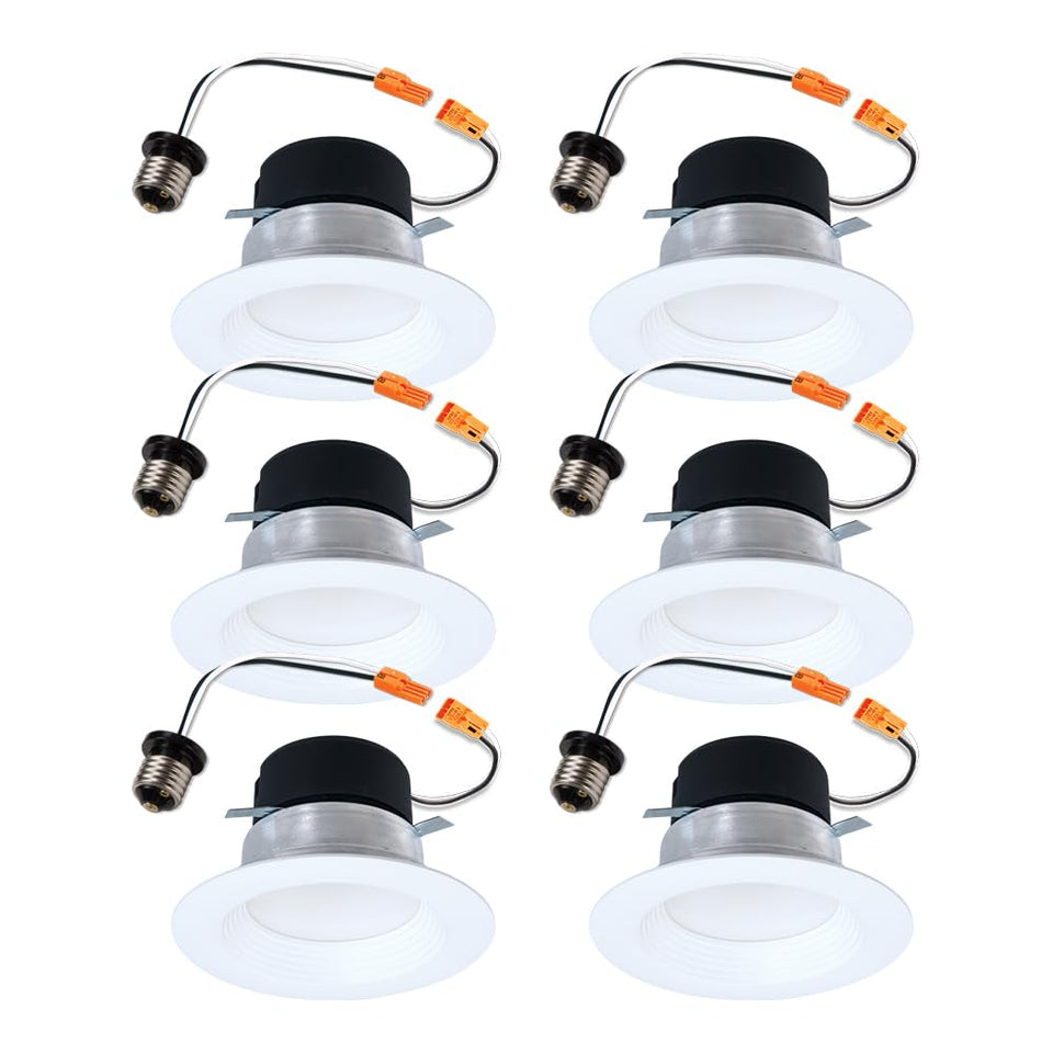 HALO 4 inch LED recessed light with glare reducing baffle trim