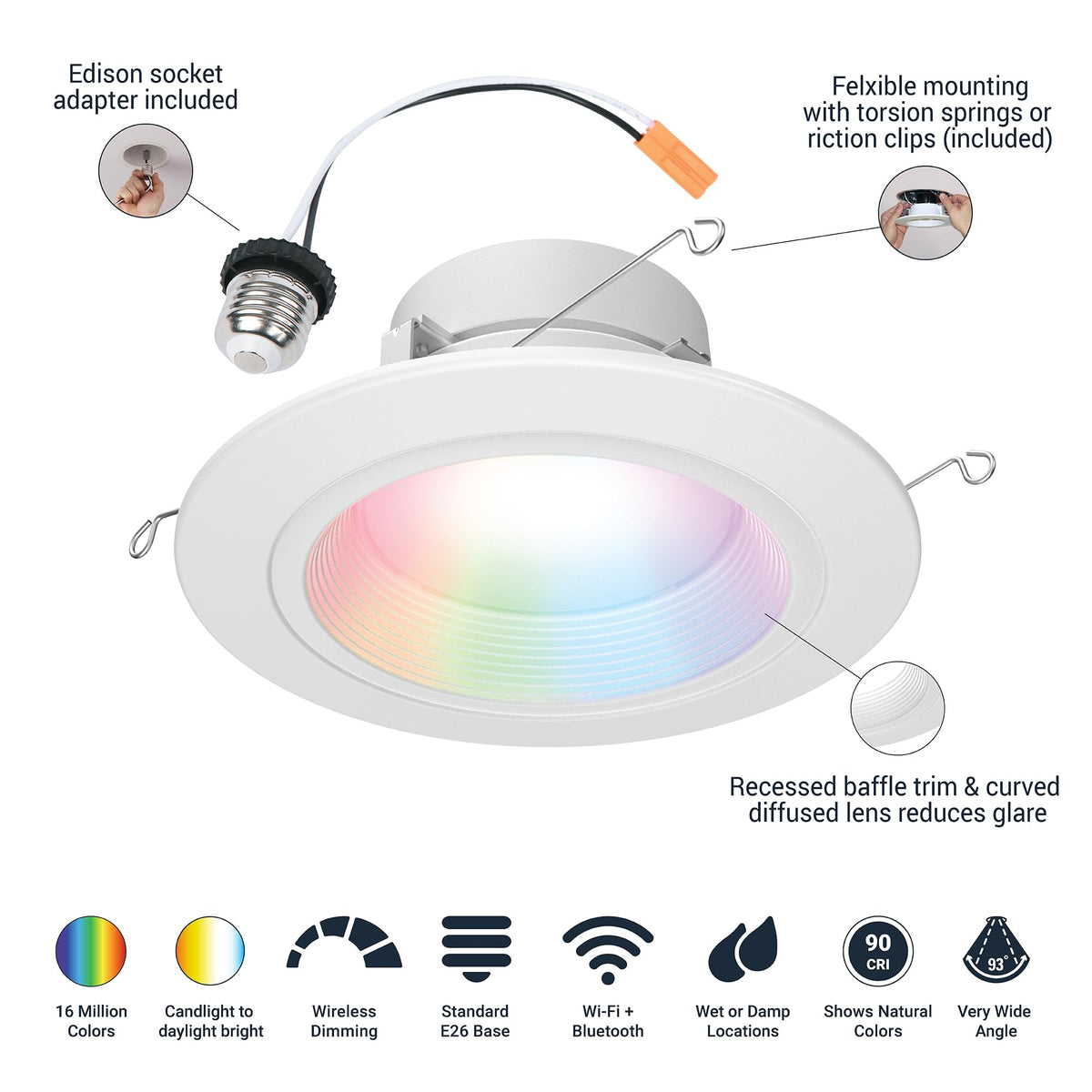 HALO 5/6 in SpaceSense motion-activated downlight for hands-free lighting.