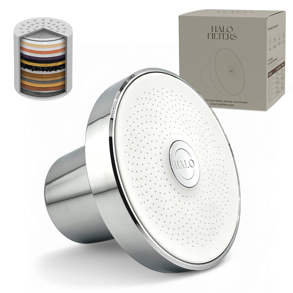 Halo Filters showerhead unboxing shows quick, tool-free setup
