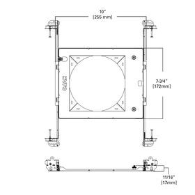 HALO HL6RSMF frame offset aperture supports square and round fittings.