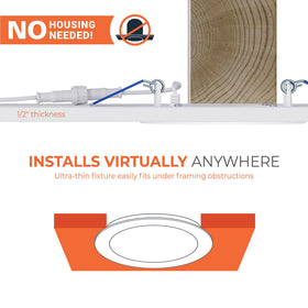 HALO HLB4LSFS5-4PK ceiling mounting with flush finish