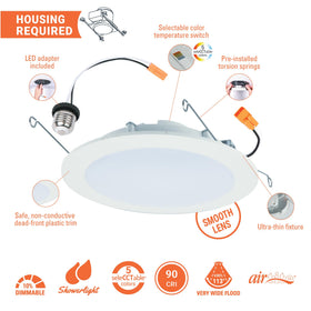 HALO HLBT slim 6in recessed trim designed for seamless ceiling installation