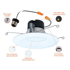 HALO 750-lumen recessed trim output provides bright, efficient illumination