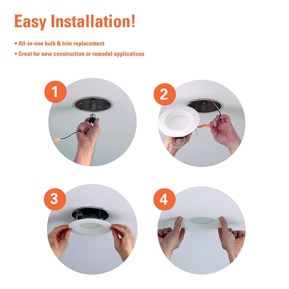 HALO preinstalled mounting recessed trim saves time with quick installation